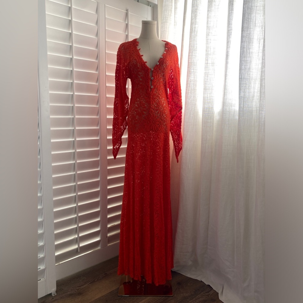 Jen's Pirate Booty Hyacinth Maxi coral lace NWT